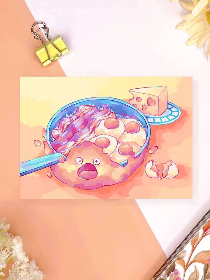 Calcifer's Breakfast Print for wholesale by Shiku Designs