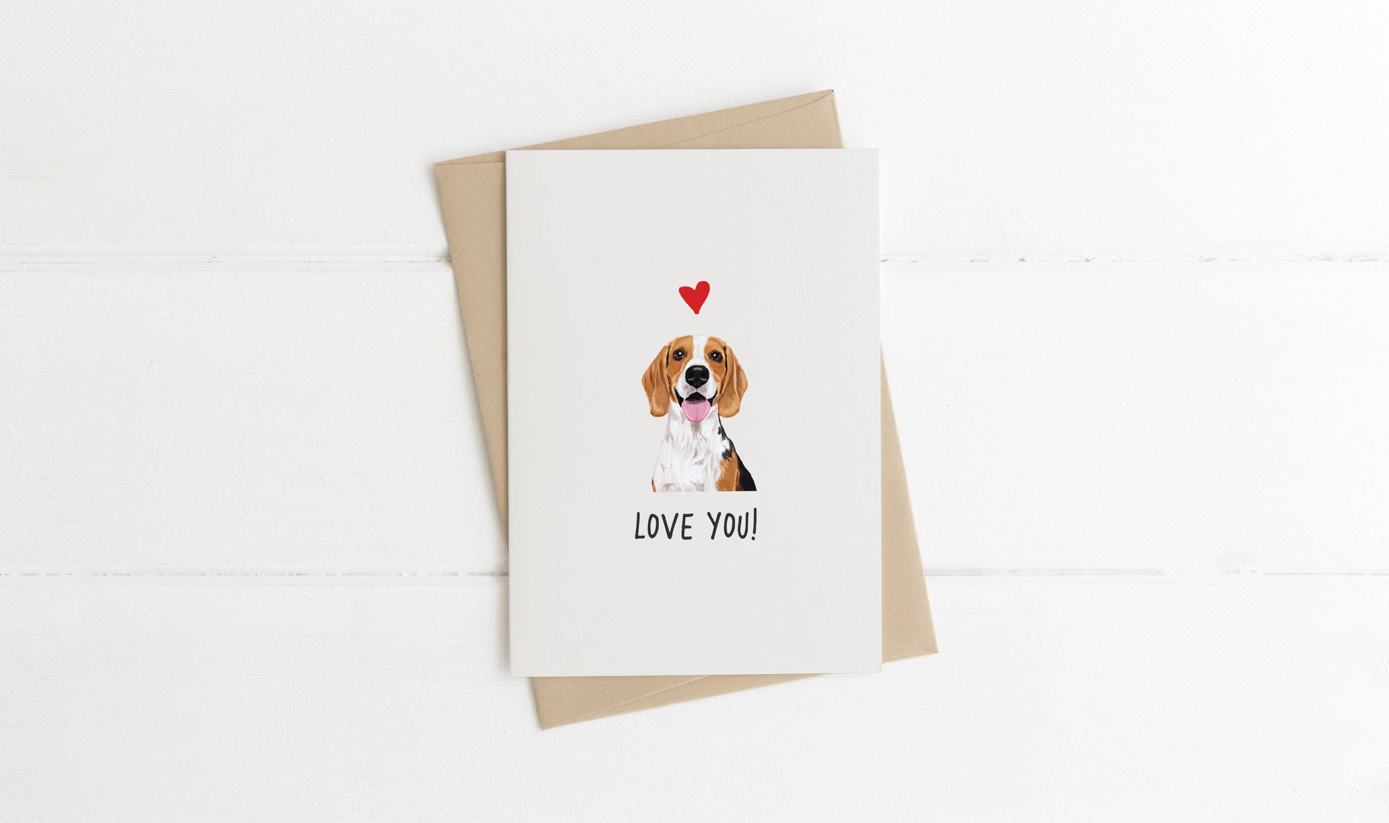 Richarts Designs – wholesale Everyday greeting card – A6 Dog card, mini dog cards, love you, from the dog16