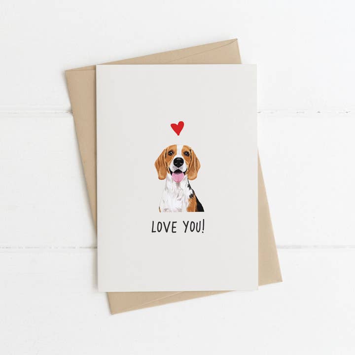 Richarts Designs – wholesale Everyday greeting card – A6 Dog card, mini dog cards, love you, from the dog16
