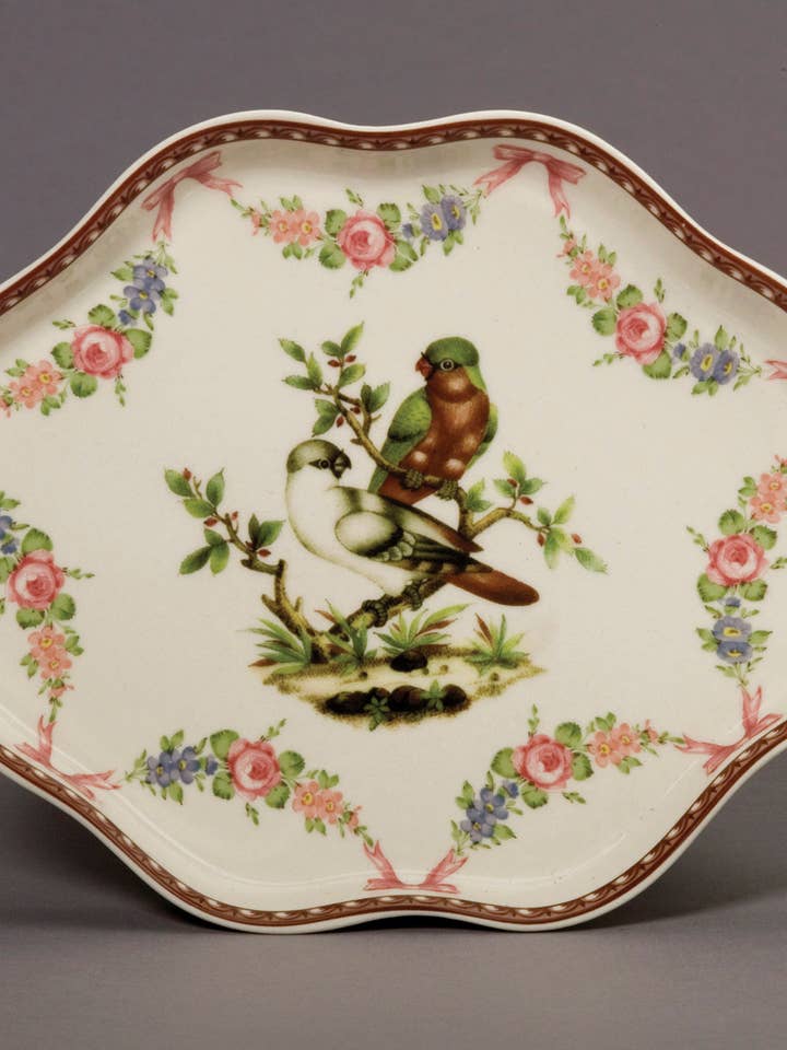 Porcelain Bird Design Jewelry/Trinket Tray for wholesale by AA Importing