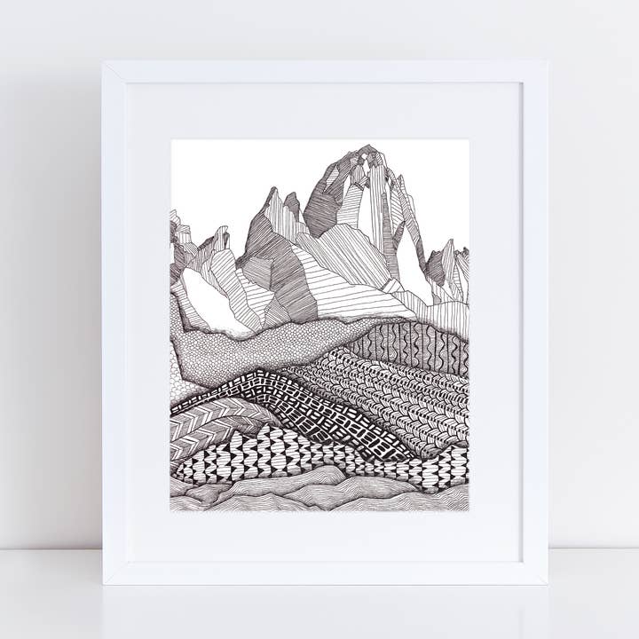 Patterns on Patagonia Art Print for wholesale by Laura K Maxwell