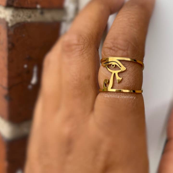 Eye of Horus Ring for wholesale by Damilola Jewellery