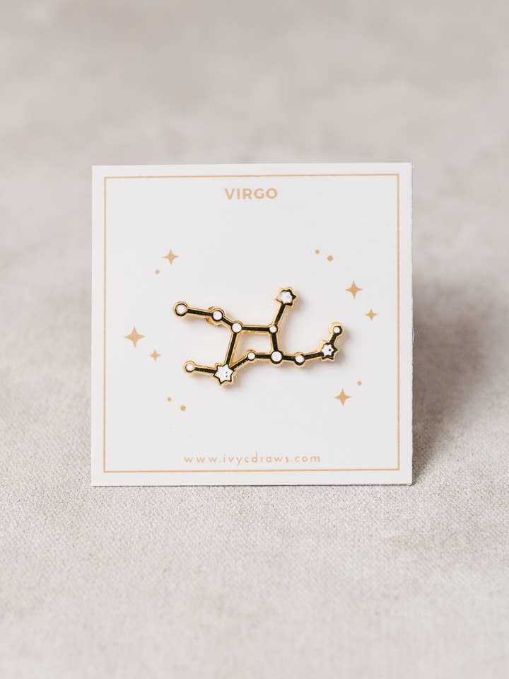 Épingle de la constellation de la Vierge pour la vente par Ivycdraws