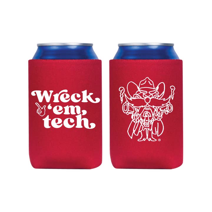 Victory Lap - Wholesale Drink Huggers & Koozies - Texas Tech Koozie - Red