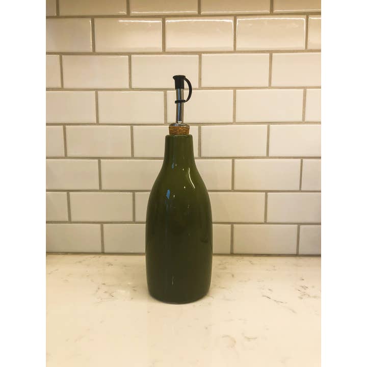 Out of the Woods of Oregon - Vente Distributeur d'huile et de vinaigre - Burette à huile et vinaigre - Vert olive