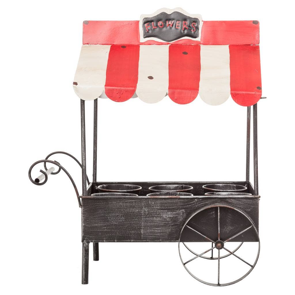 Creaciones Meng - Wholesale Planter Box - METAL FLOWERPOT TROLLEY 43.5x27x52.5h cm3