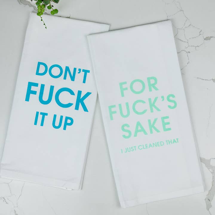 Chez Gagné - Vendita all'ingrosso Strofinacci - Non Mandare Tutto a Put**ne - Strofinacci Divertenti - 100% Cotone5