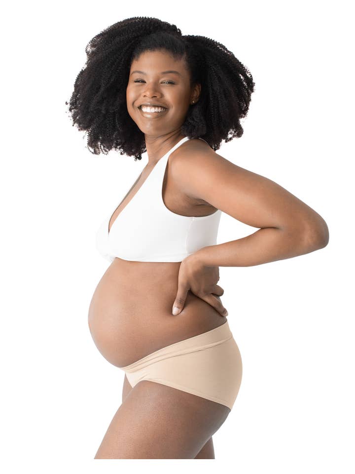 Neutrals Bamboo Maternity & Postpartum Panties - 2 Pack black & beige for wholesale on Faire4