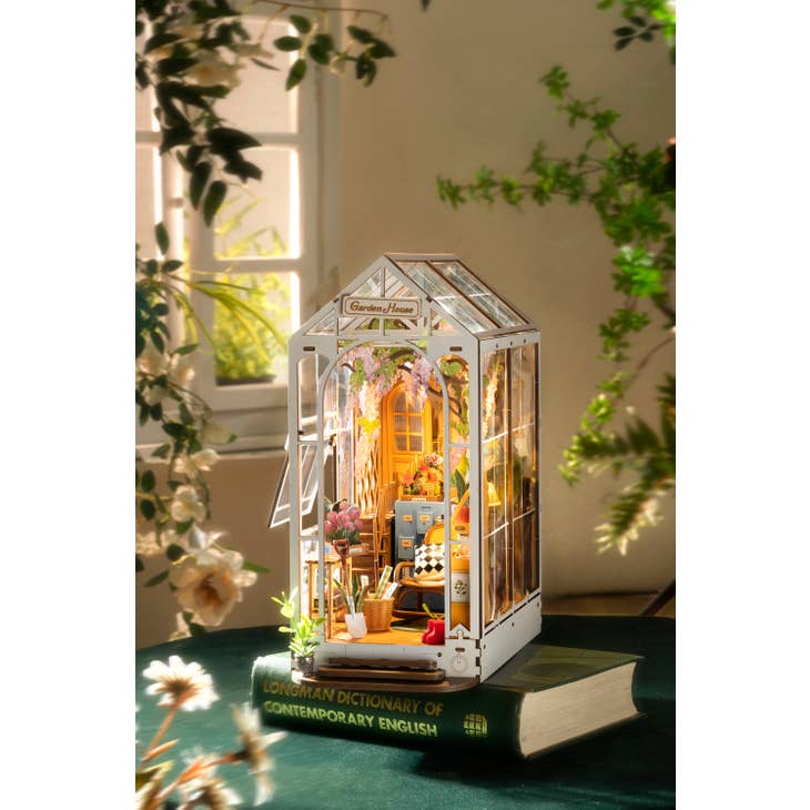 Wholesale DIY Miniature House Book Nook Kit: Garden House for your