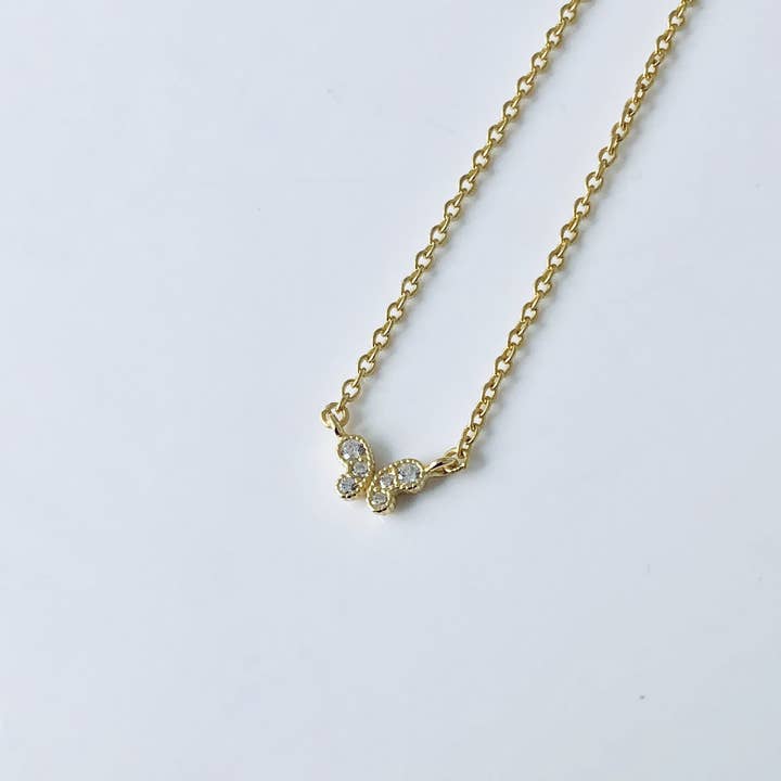 Modern Opus – Engroshandel Halskæde med vedhæng – Baby Cz sommerfugl halskæde NK200801