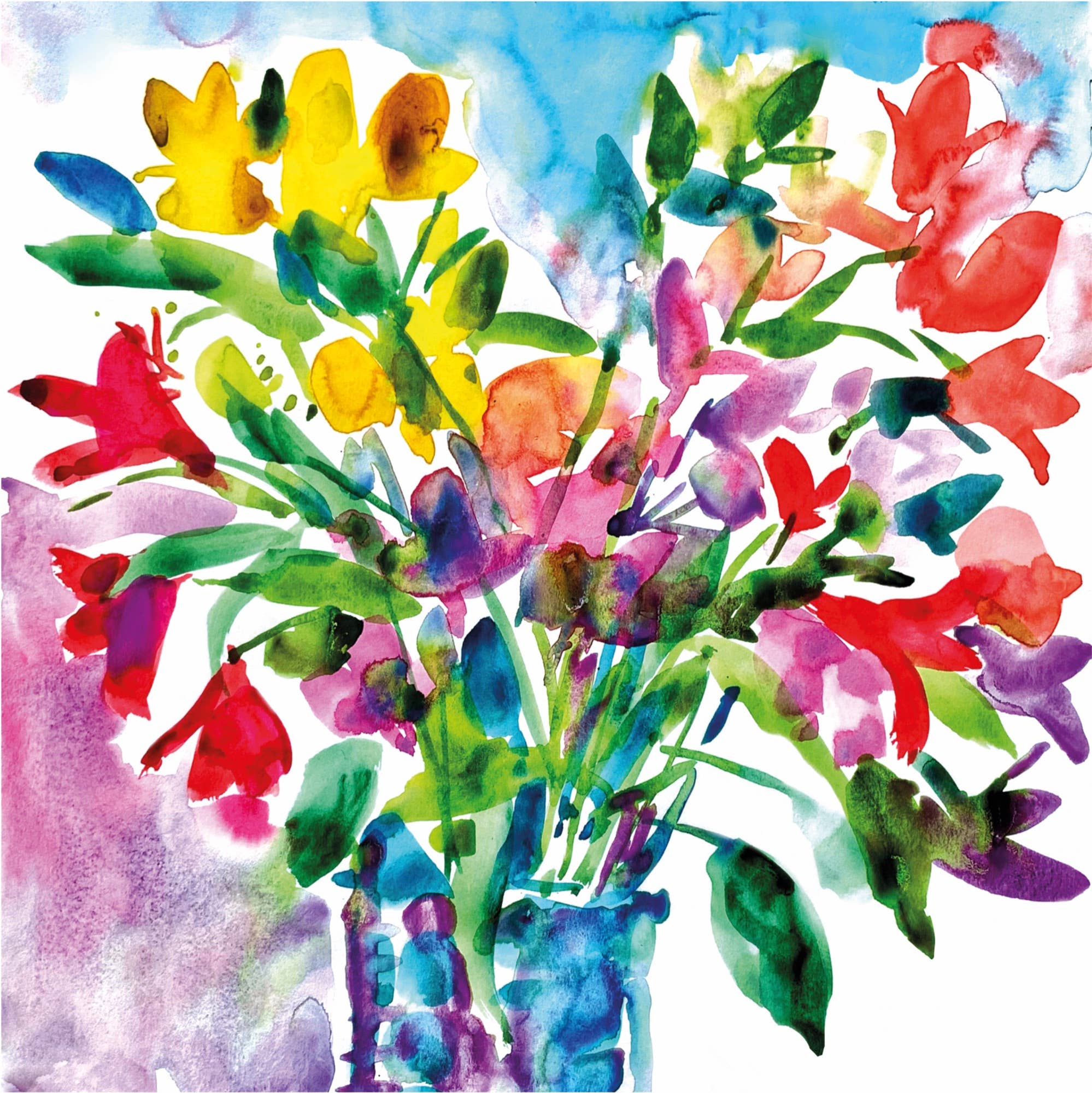 Diana Fegredo Studio - Wholesale Everyday Greeting Card - Happy Flowers Greetings Card1