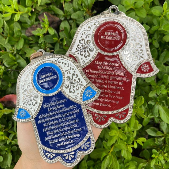 Blue/Red Hamsa Charm Protection for wholesale by A&S Mezuzot