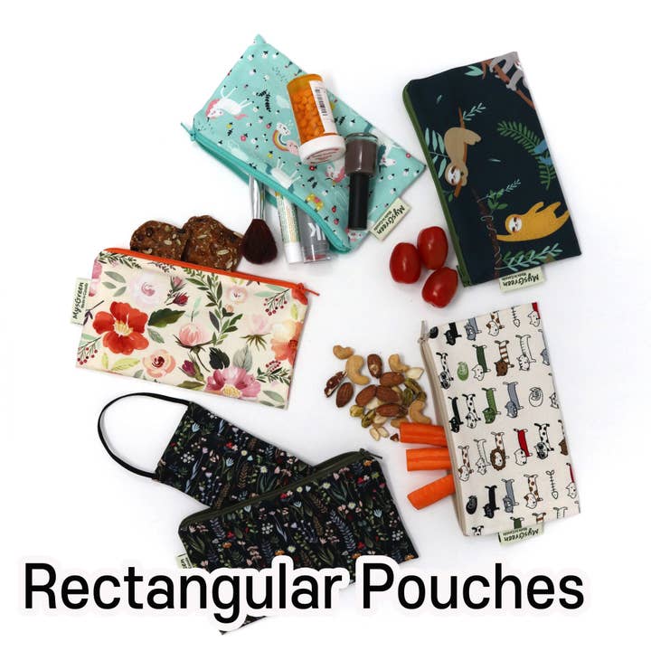 MYSGREEN - Vendita all'ingrosso Astuccio - Donna - Set di sacchetti con cerniera riutilizzabili stampati a righe a quadri a pois1