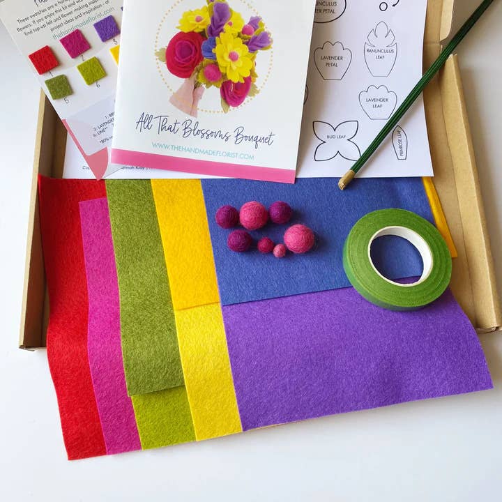 The Handmade Florist – wholesale DIY craft kit – Felt flower bouquet craft kit (All That Blossoms)4