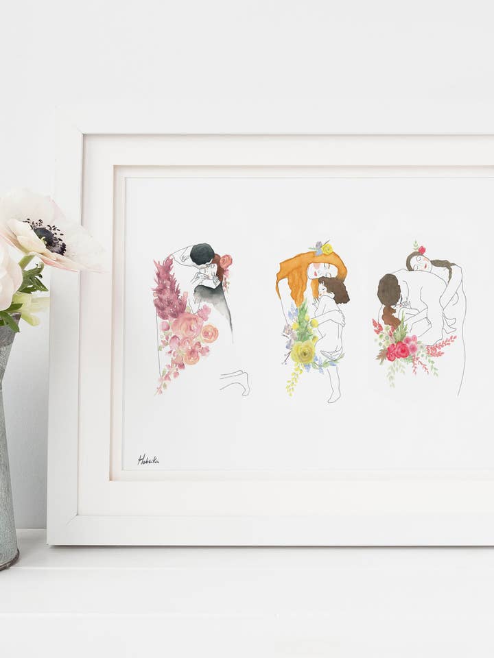 Trilogie Klimt, impression artistique pour la vente par Hobeika Art