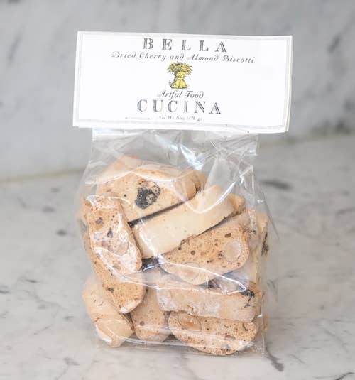 Bella Cucina - Wholesale Cookie - Dried Cherry & Almond Biscotti Bag - 6oz1