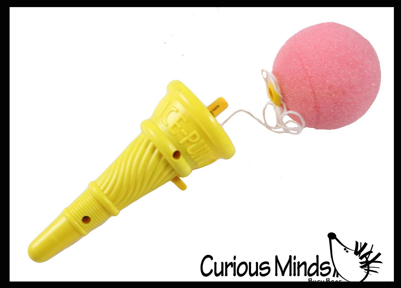 Curious Minds Toys - Wholesale Classic Toy - Kids - 1 Small Ice Cream Cone Shooter Popper Toy - Foam Ball Shoots1