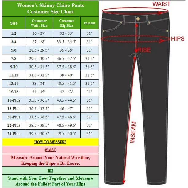 Galaxy By Harvic - Wholesale Pants – Women's - Girl's Super Stretchy Skinny 5-Pocket Uniform Chino Pants9