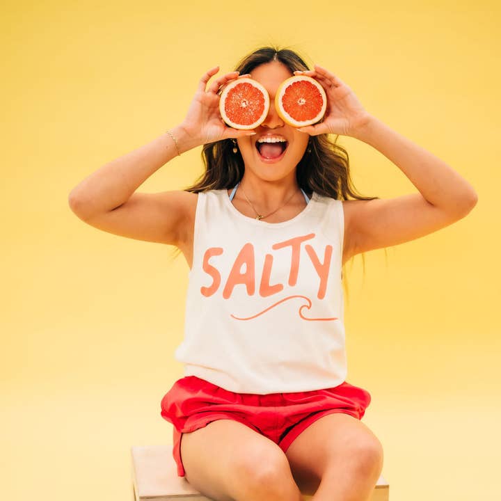 Salty m/ Wave (f&bd) - Comfort Colors LINNE för wholesale av Little Mama Shirt Shop