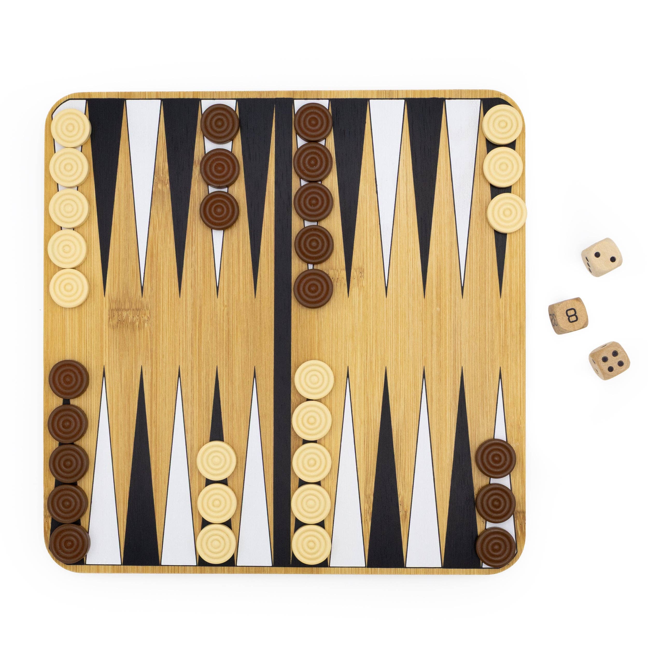 Robert Frederick Ltd - Wholesale Board Game - Bamboo Backgammon & Chess Double Set - Made Using Sustainable Materials1