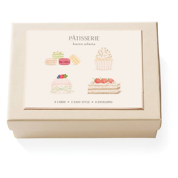 Patisserie Note Card Box for wholesale by Karen Adams Designs