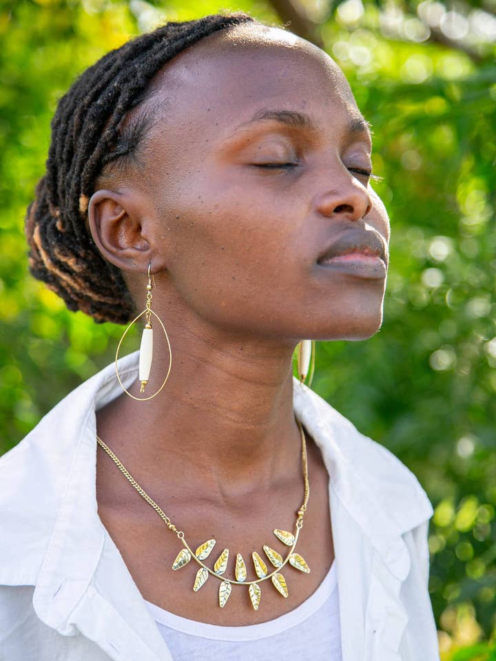 Branch Necklace for wholesale by Grain of Rice Project