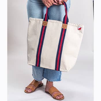 Parker Thatch Canvas Tote Bag - Neutrals Totes, Handbags