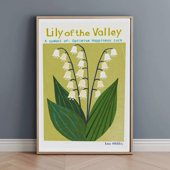 Print A4 - Lily Of The Valley - Positive Words for wholesale by Lou Mills
