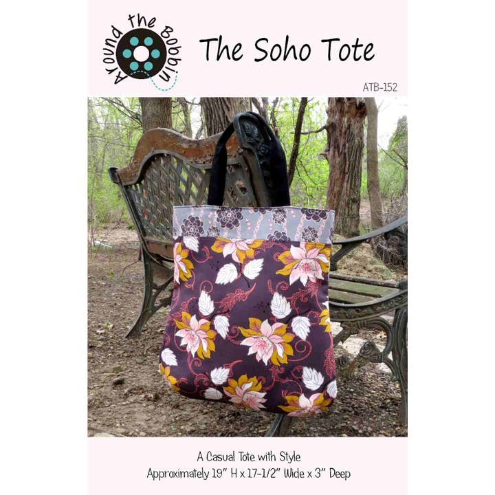 Soho Tote | Sewing Pattern for wholesale by Around the Bobbin