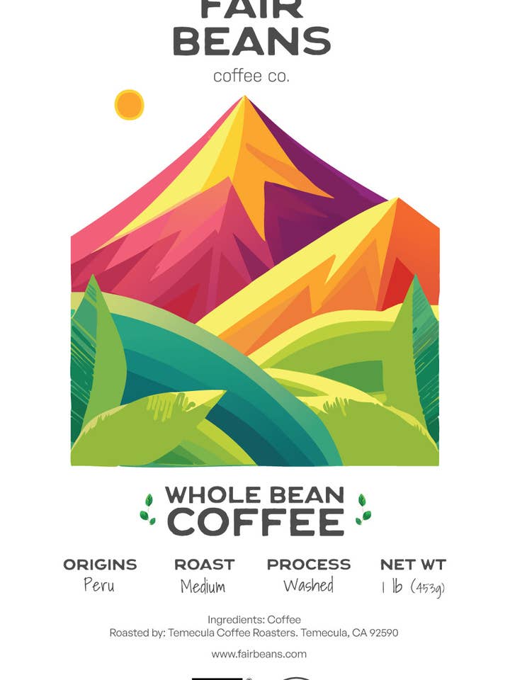 Fairtrade® Peru - Medium Roast for wholesale by Fair Beans Coffee Company