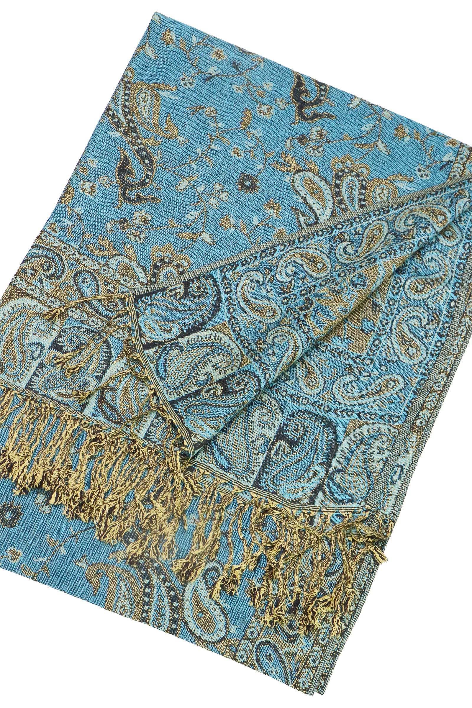 Sortiert Paisley-Blumen-Garten Pashmina-Schal mit Twist-Quasten für den Großhandel auf Faire10