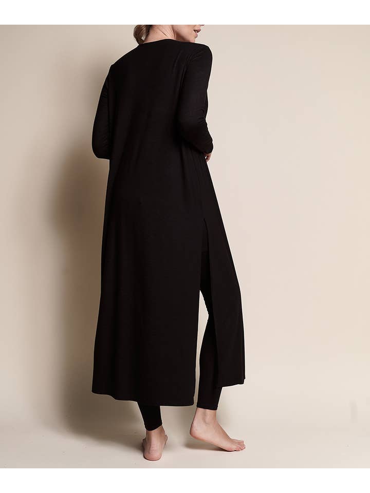 Studio Ko Clothing - Wholesale Cardigan - Women's - BAMBOO MAXI LONG CARDIGAN