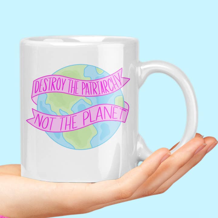 Mug « Détruisez le patriarcat, pas la planète » pour la vente par Rebma