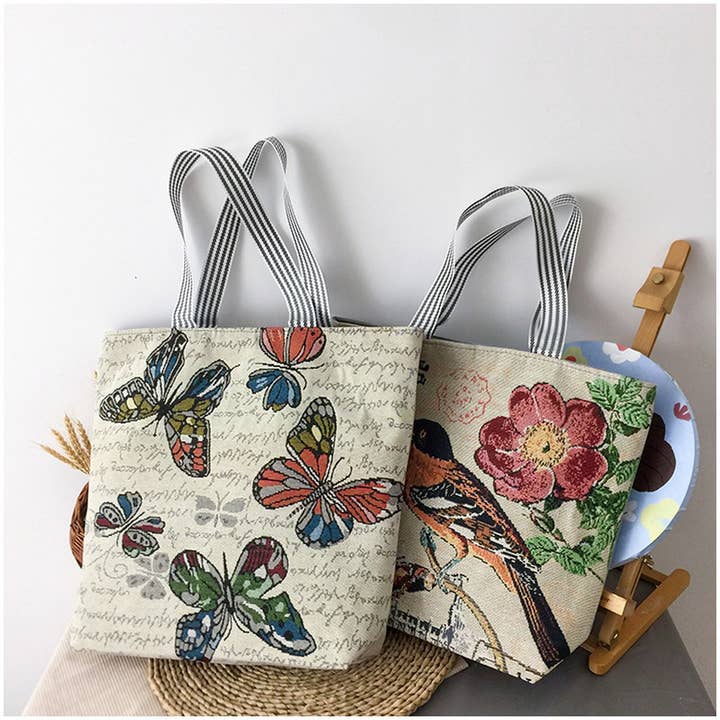 ACCITY - Wholesale Tote Bag - Women's - LARGE CAPACITY ETHNIC STYL CANVAS SHOULDER TOTE BAG_CWAB16708