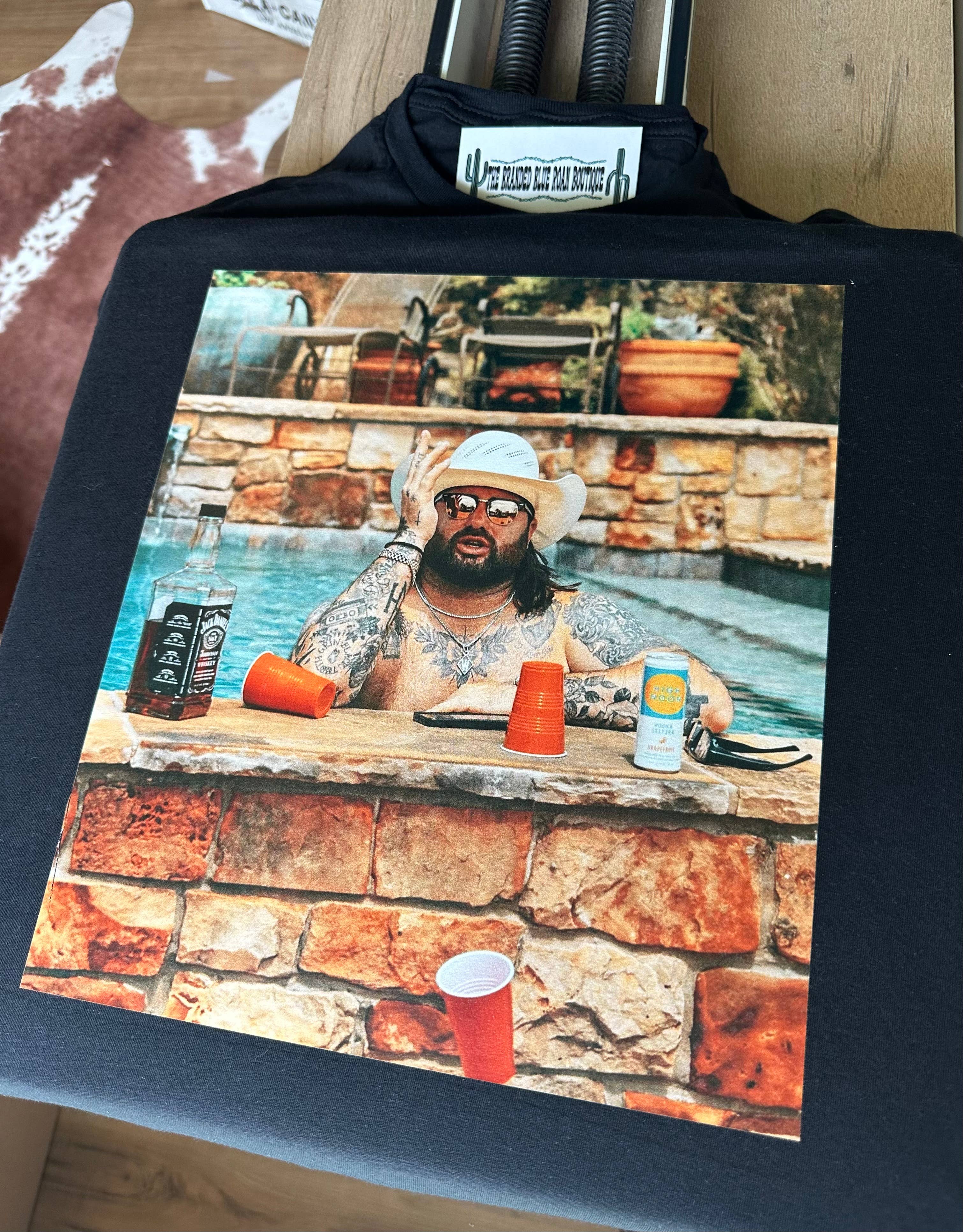 The Branded Blue Roan - Wholesale Screen printed t-shirt – Women′s - Pool Time western graphic tee