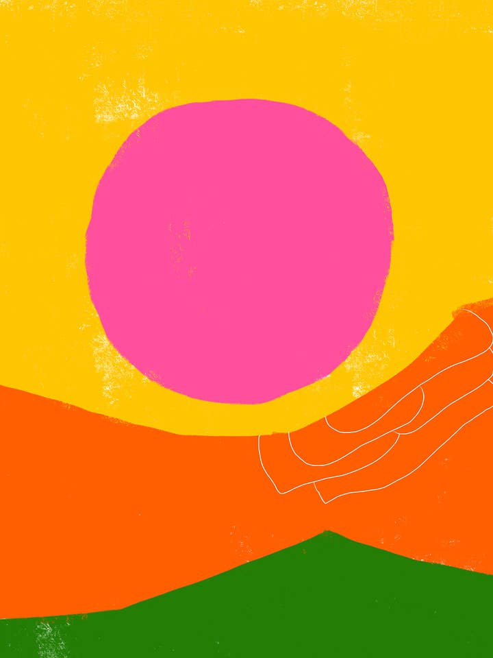 Horizon Poppy IV Fine Art Print for wholesale by Robin Keys Design