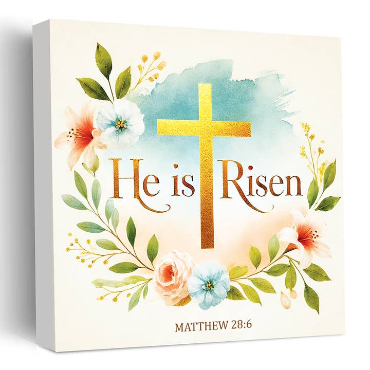 He Is Risen Sign - Matthew 28:6 Easter Scripture Wall Art - Christian Decor (Copy) for wholesale by BeGenuine