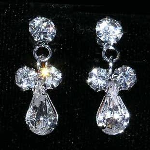 #14739 - Orecchino a goccia a doppio punto per la vendita all'ingrosso da parte di Bridal Store Jewelry