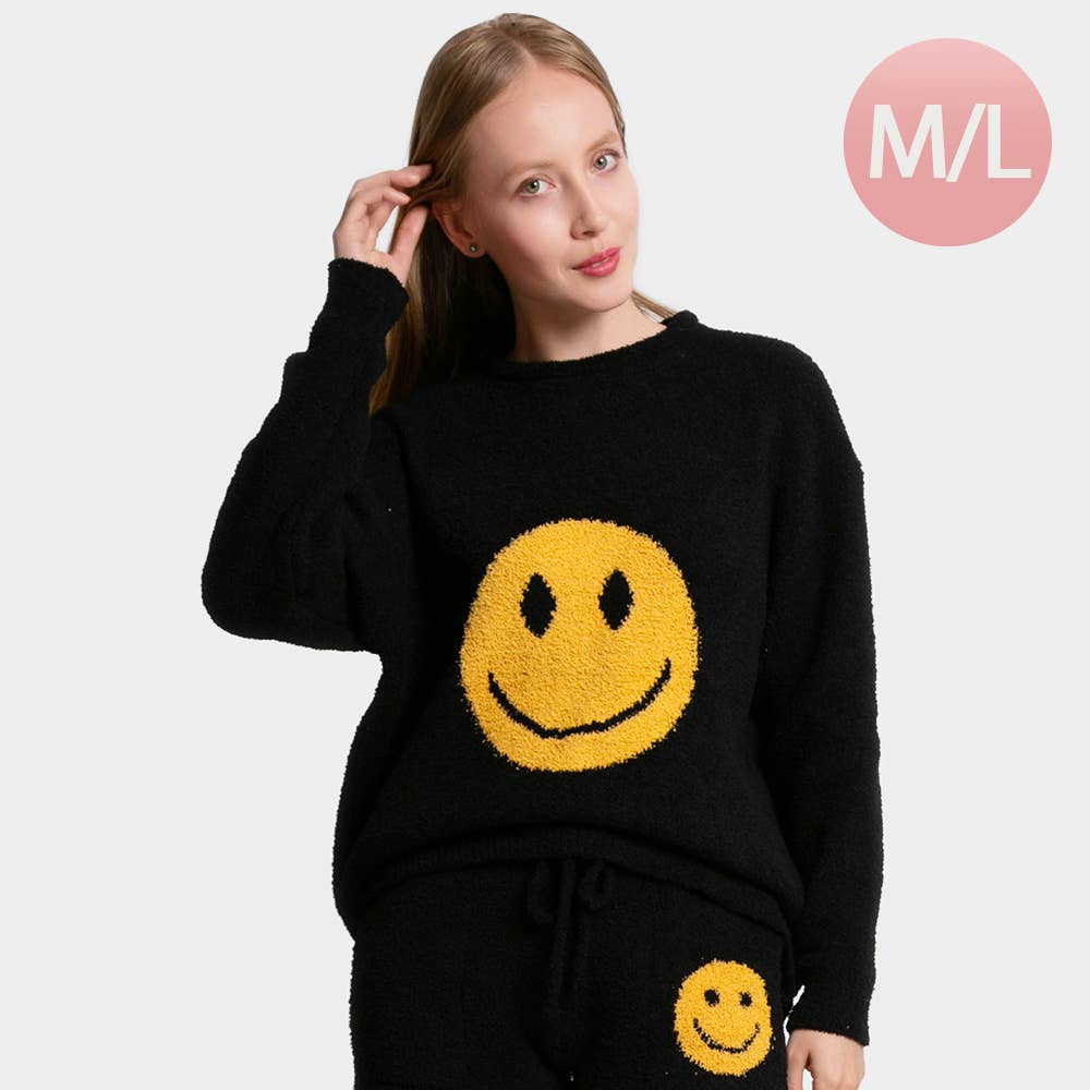Sensibling Corp. - Wholesale Knit Sweater - Women's - Smile Accented Crewneck Sweater Top10