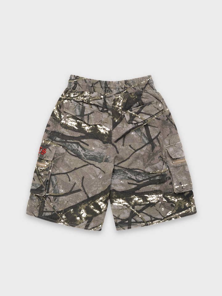 Billy Bones Club - Venta al por mayor Pantalones cortos - Hombre - Jorts Cargo Góticos - Camuflaje Alpino
