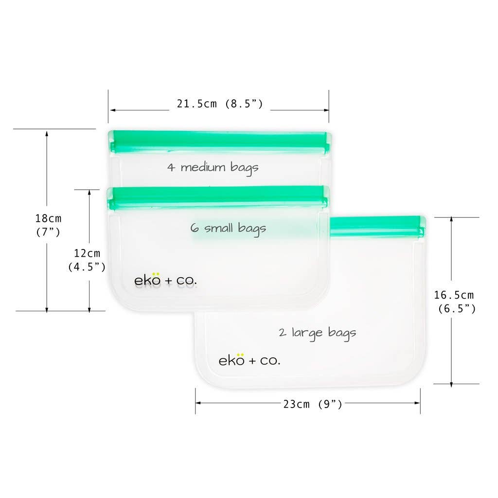 GreenWave - Venta al por mayor Bolsa/envoltorio de alimentos - Bolsas reutilizables con cierre de cremallera para congelador, almacenamiento hermético de alimentos (12 unidades)5