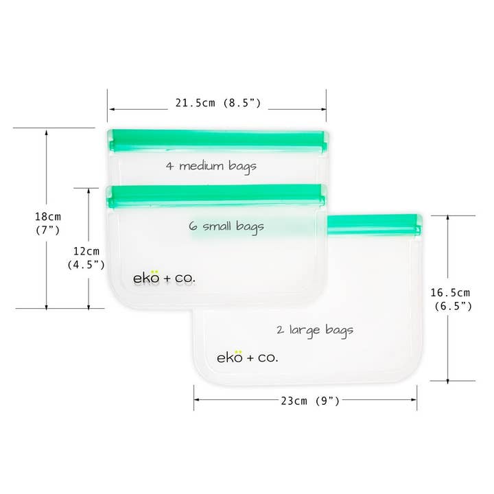 EcoFreax - Wholesale Food Storage Wrap/Bag - reusable freezer ziplock bags-airtight food storage (12 set)5