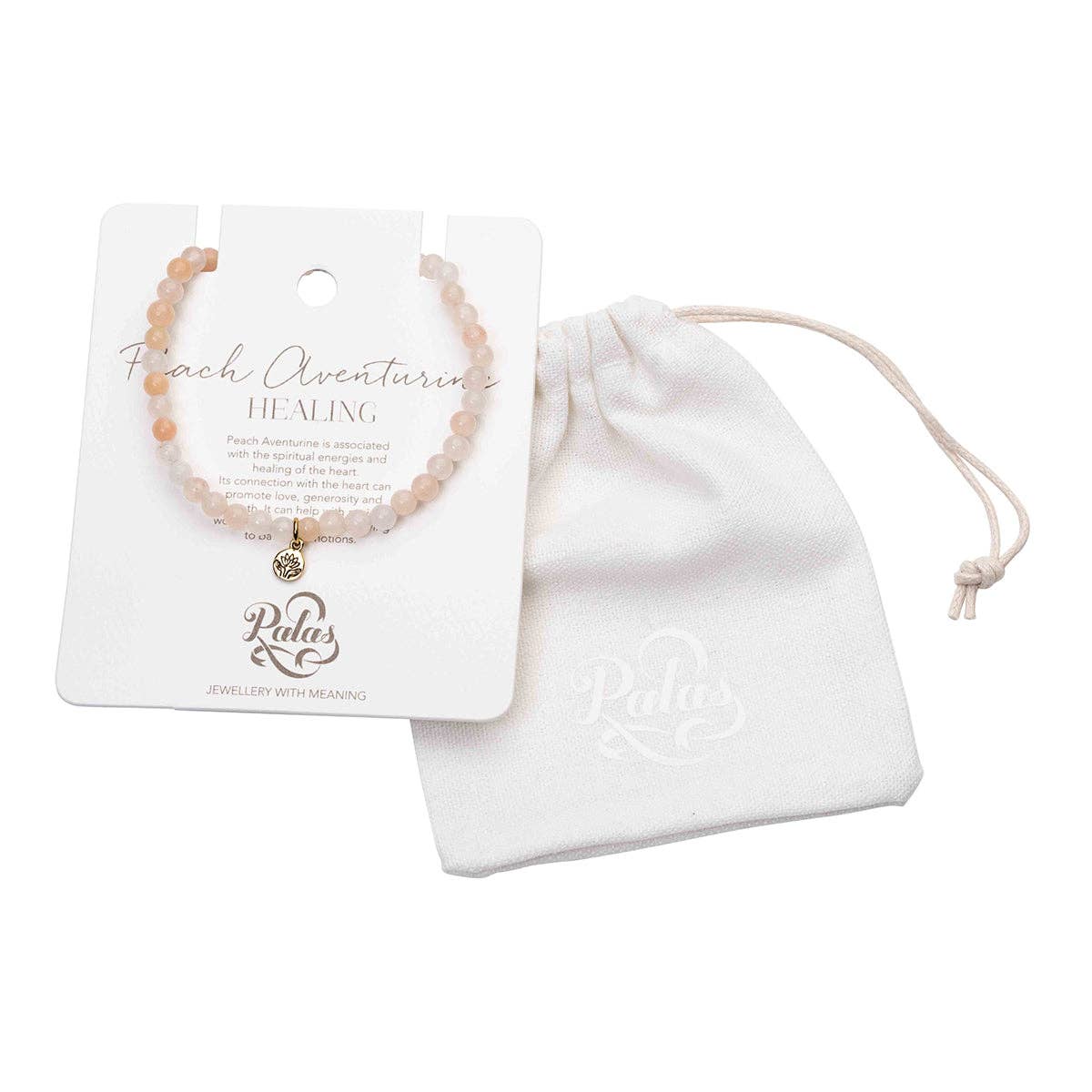 Palas Jewellery – Großhandel Perlenarmband – Pfirsich-Aventurin 'Heilung' Heilstein-Armband6