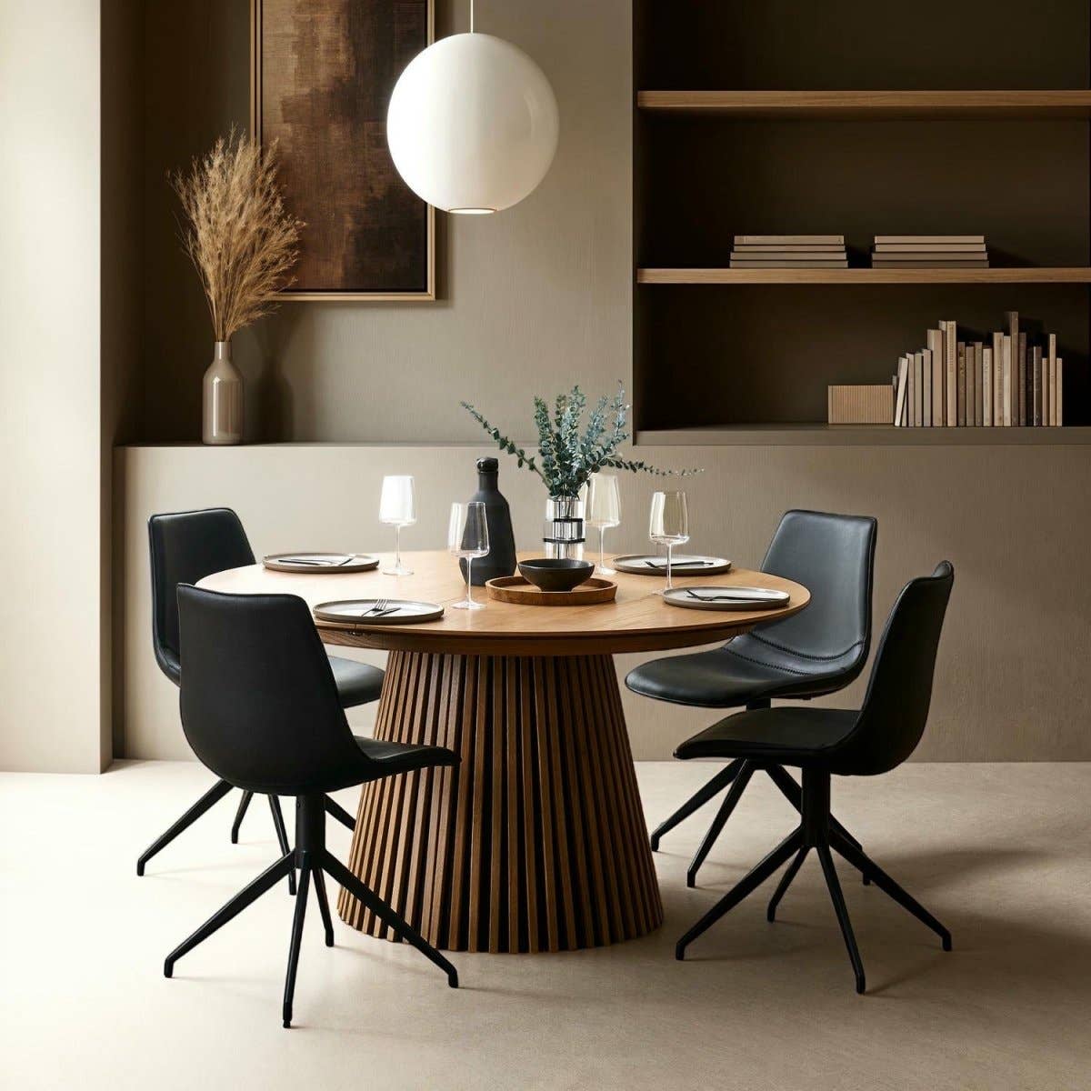 Furnhouse - Wholesale Side Table - Round Extendable Dining Table Svendborg ø120/220 cm - Natural Oak13