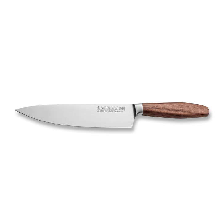 Solingen SG-web - Venta al por mayor Cuchillo/cúter de cocina - Cuchillo de chef H. Herder Solingen de 21 cm, mango de madera de ciruela