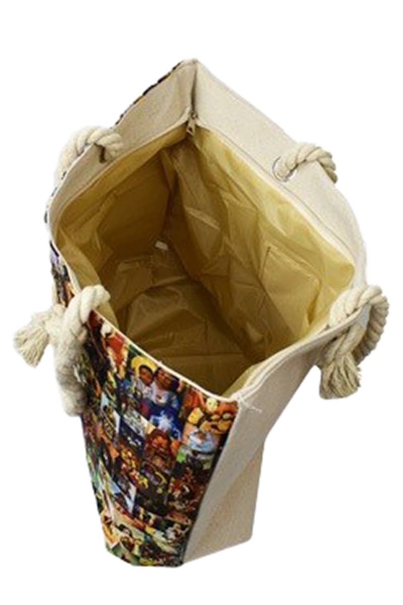 Cap Zone - Wholesale Tote Bag - Women's - Our Lady of Guadalupe Portrait Collage Canvas Tote Bag4