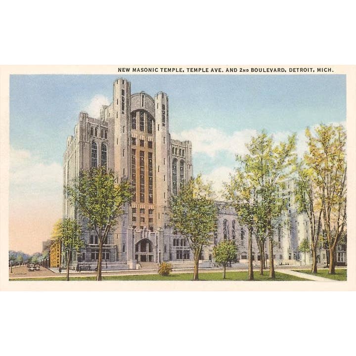 Kunstdruck MI-331 Freimaurertempel, Detroit für den Großhandel von Found Image Press