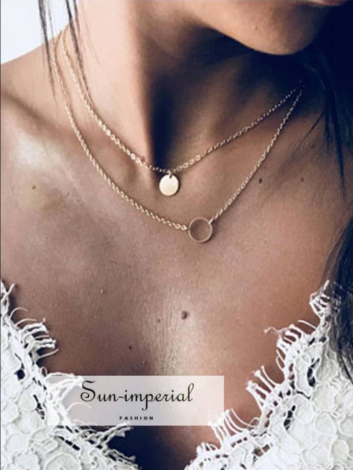 Nuova collana multistrato con paillettes per la vendita all'ingrosso da parte di Sun Imperial