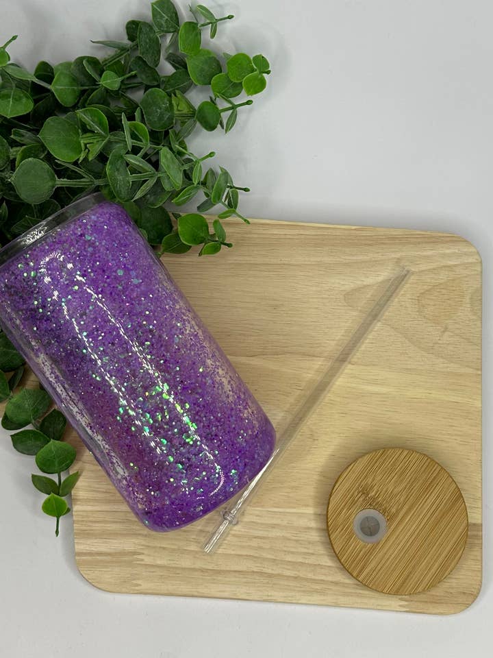 Tumbler globo de neve roxo claro por atacado de tightyknots