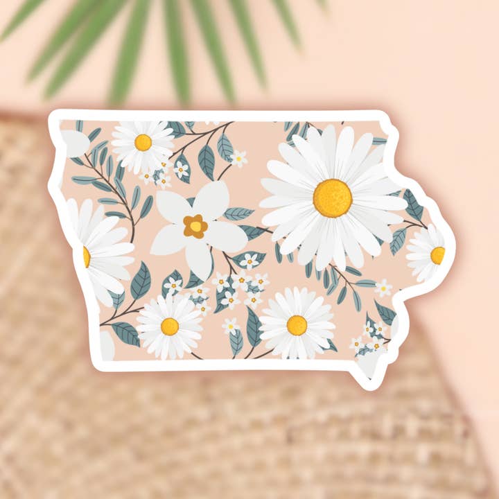 Iowa Daisy State Sticker for wholesale by The State Stickers